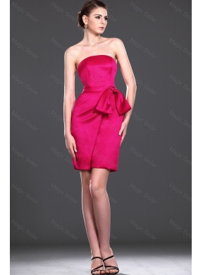 Exquisite Bowknot Red Short Prom Dress in Taffeta for