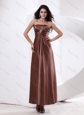 Beautiful Discount Fashionable Strapless Prom DressWith Ankle Length