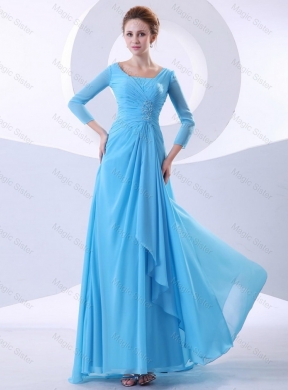 Gorgeous Beading Aqua Blue Prom Dress in