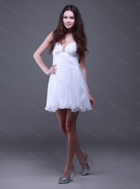 Beautiful Fashionable New Style Classical Mini Length White Prom Dress with Sweetheart