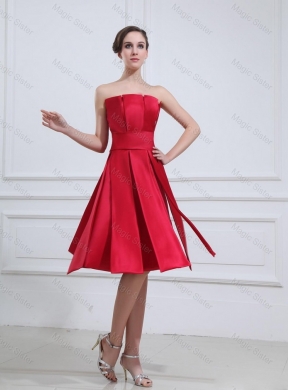 Classical Luxurious Latest New Style Strapless Short Prom Gowns with Knee Length