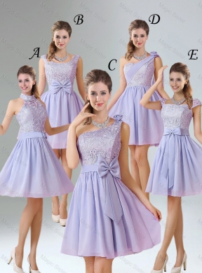 Spring A Line Mini Length Prom Dress in Lavender