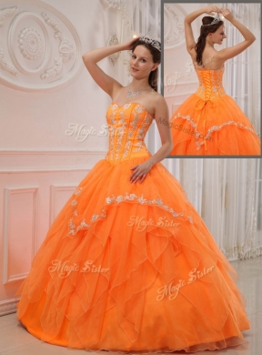 Elegant Ball Gown Appliques Quinceanera Dresses