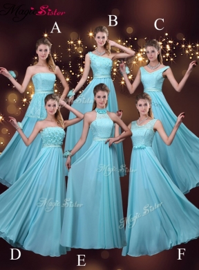 Cheap Empire Aqua Blue Bridesmaid Dresses