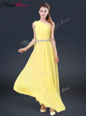 Pretty Floor Length Prom Dress with Belt