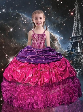 Gorgeous Ball Gown Straps Little Girl Pageant Dress