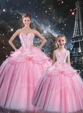 Wonderful Ball Gown Wonderful Ball Gown Macthing Sister Dress with Beading with Beading