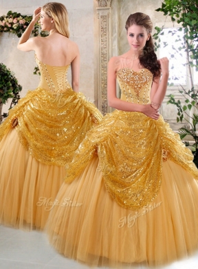 The Most Popular Floor Length Quinceanera Dress with Beading and Paillette for Fall