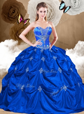 Perfect Quinceanera Gowns with Appliques and Pick Ups