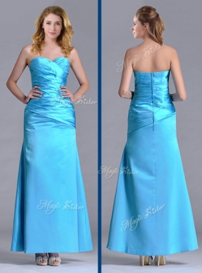 New Arrivals Aqua Blue Ankle Length Prom Dress in Taffeta