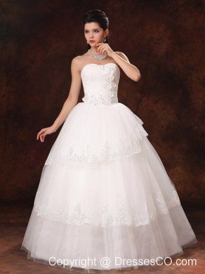 Designer Ball Gown Appliques New Style Wedding Dress
