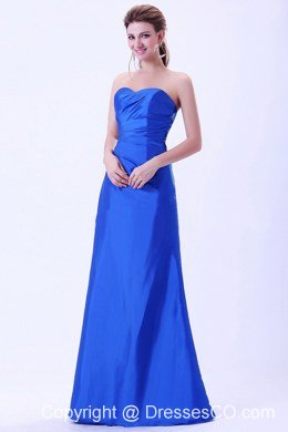Royal Blue Bridemaid Dress Long Lace-up