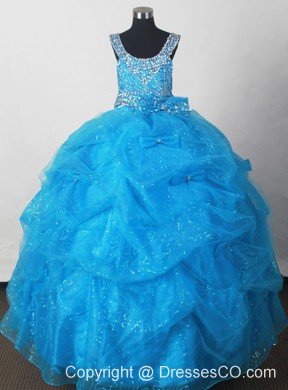 Pretty Little Girl Pageant DressWith Pick-ups and Beading Custom Made
