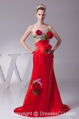 Hand Made Flowers and Appliques For Custom Made Prom Dress