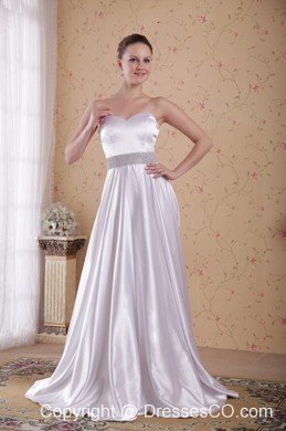 Ivory Empire Long Beading Prom / Pageant Dress