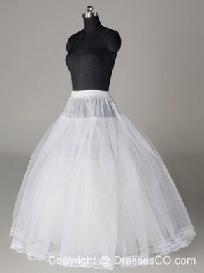 Lace Edge Ball Gown Organza Long Wedding Petticoat