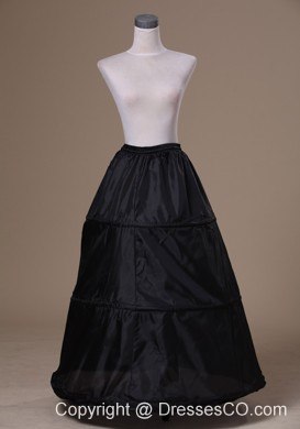 Modest Organza Black Long Wedding Petticoat