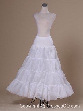 White Organza Hot Long Petticoat