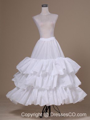 White Tulle Ball Gown Long Petticoat