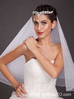 Exclusive Alloy Tiara With A Hanging Beading Decorates