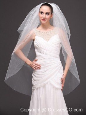 Three-tier Tulle Drop Veil For Wedding On Sale