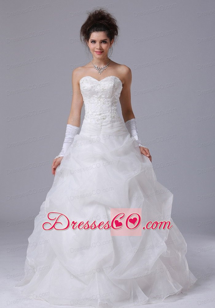Pick Up Beading Beautiful A-Line Hall Wedding Dress