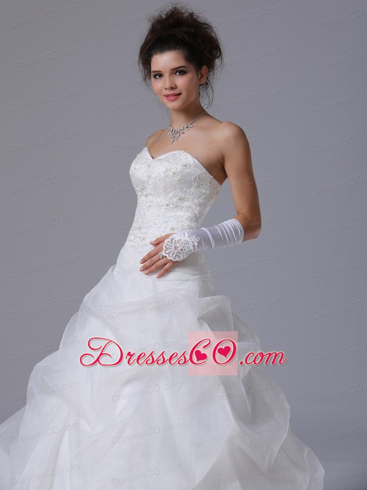 Pick Up Beading Beautiful A-Line Hall Wedding Dress