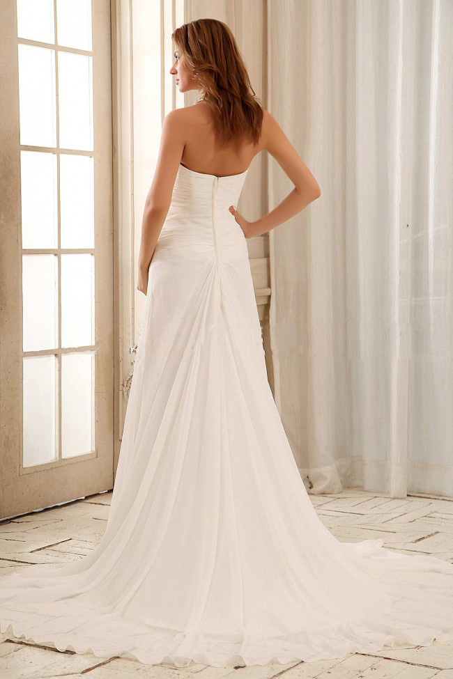 Empire Beaded Decorate Halter Low Price Wedding Dress With Chiffon For Wedding Party