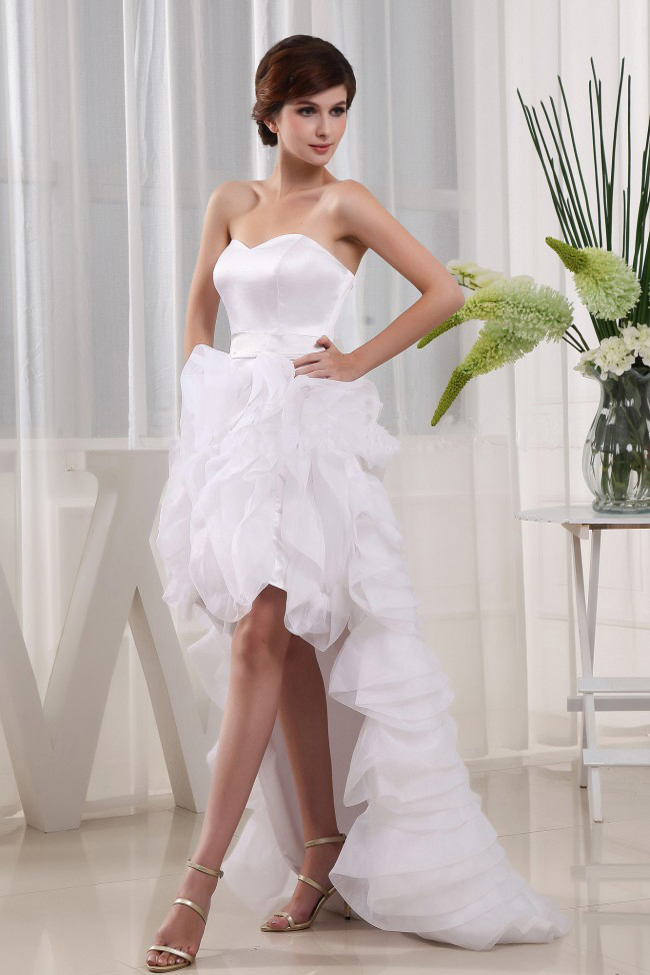 High-low and Ruffles For Prom Dress