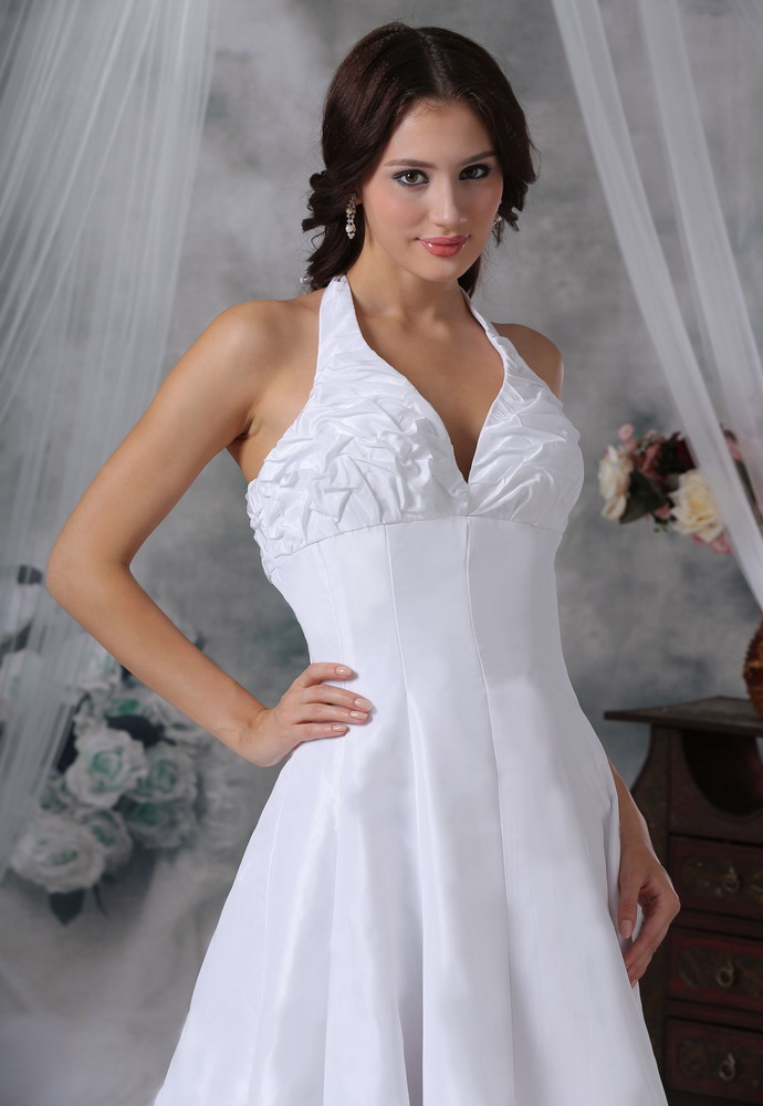Halter Pick-ups Decorate Bust Court Train Exclusive Style Wedding Dress For 2013