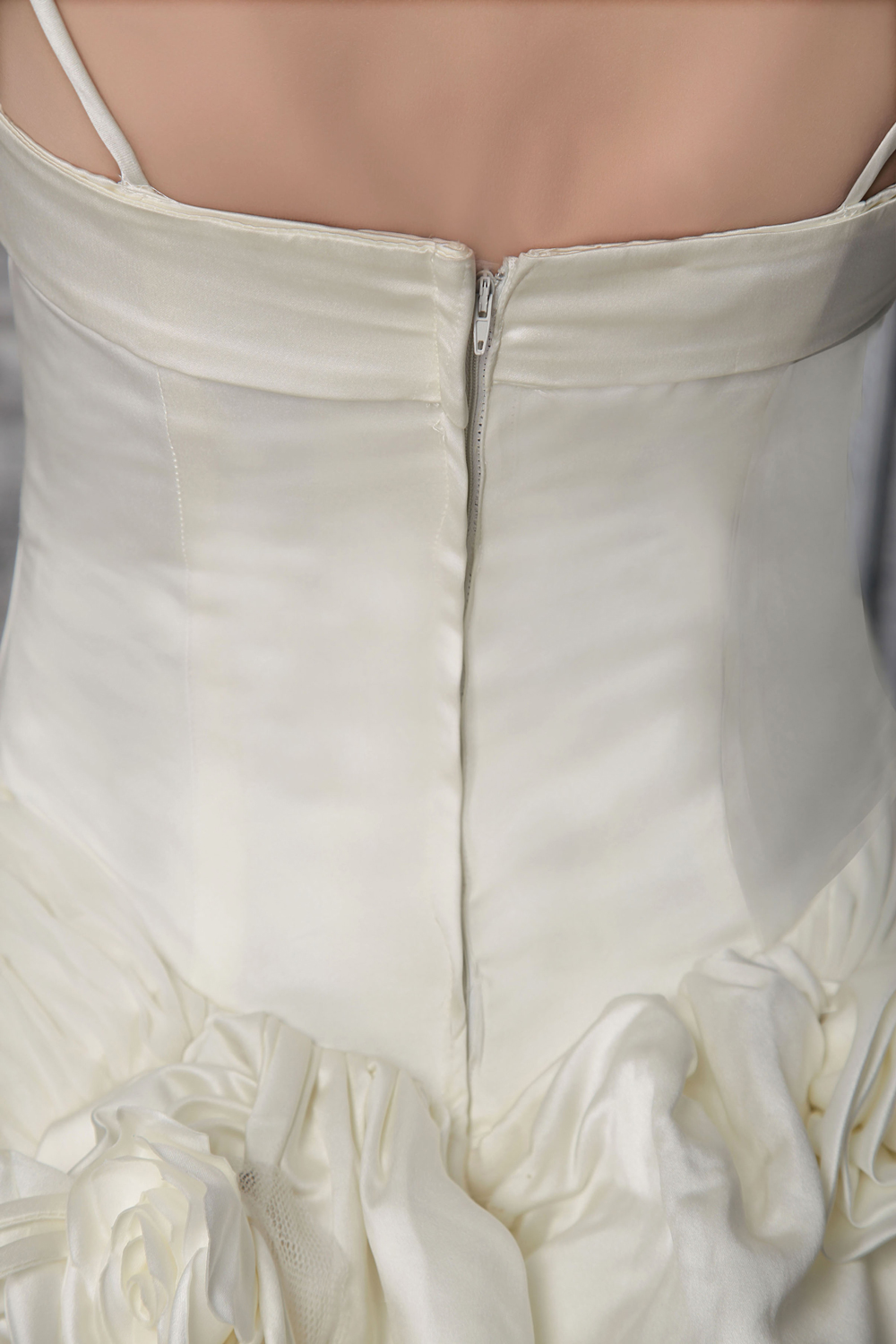 White A-Line/Princess Strap cathedral Train Taffeta Beading Wedding Dress