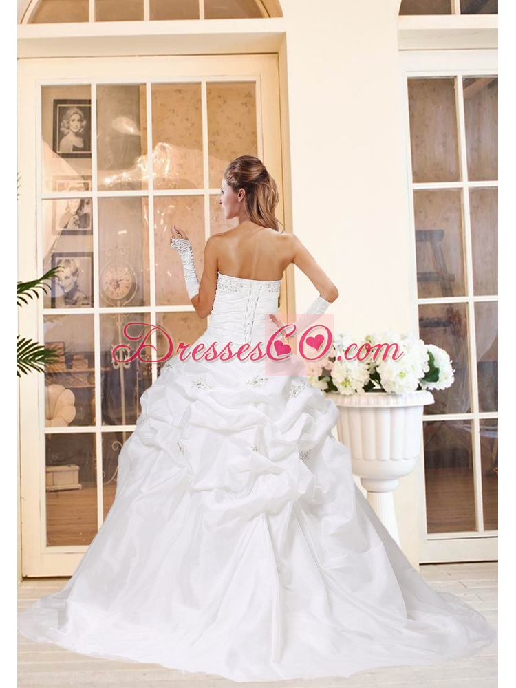 Exquisite Ball Gown Wedding Dress with Beading
