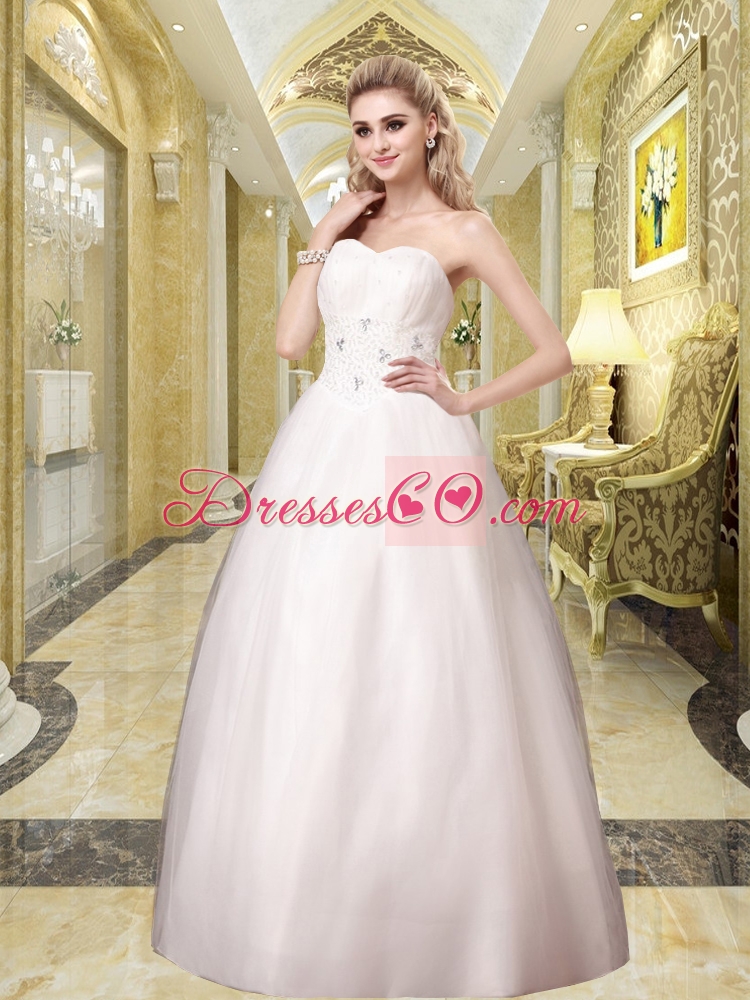 Princess Beading Wedding Dress with Lace Up for