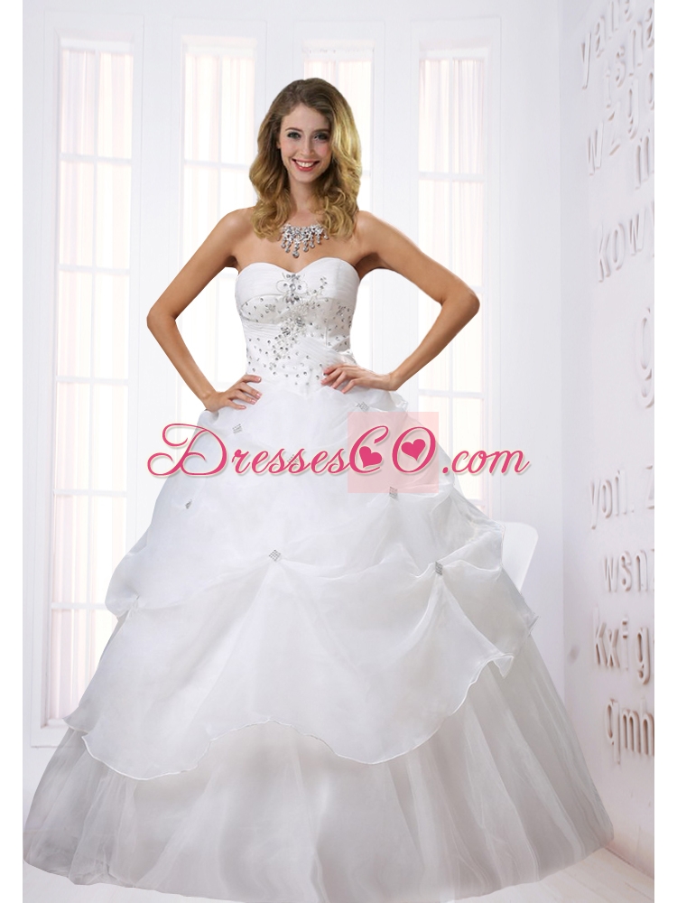 Princess Floor Length  Wedding Dress with Beading