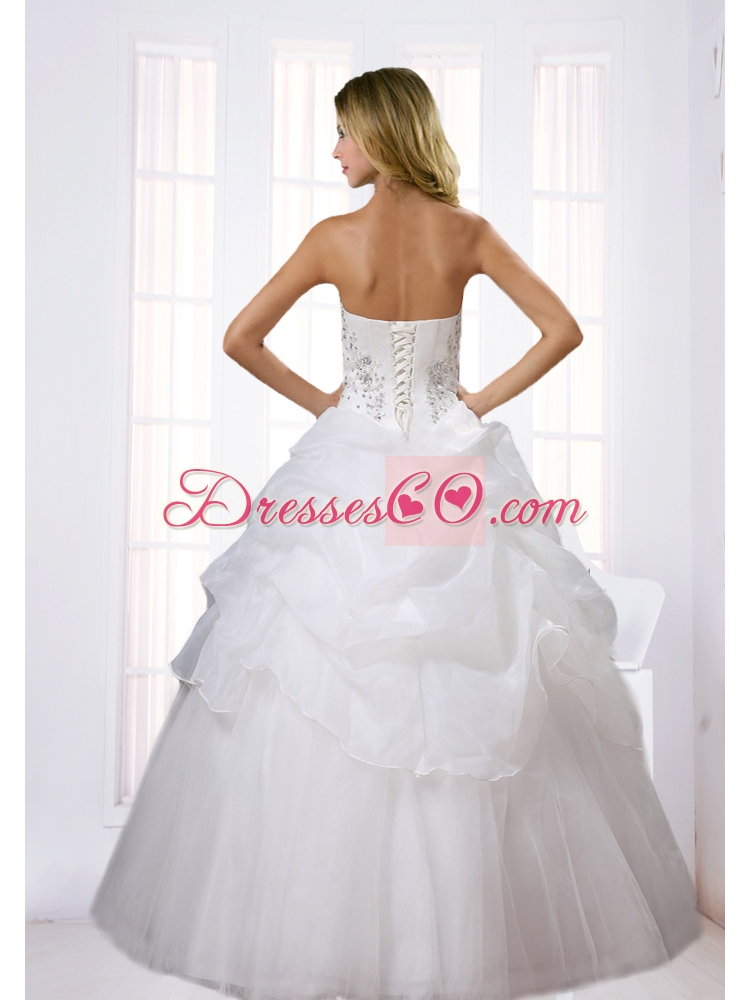 Princess Floor Length  Wedding Dress with Beading