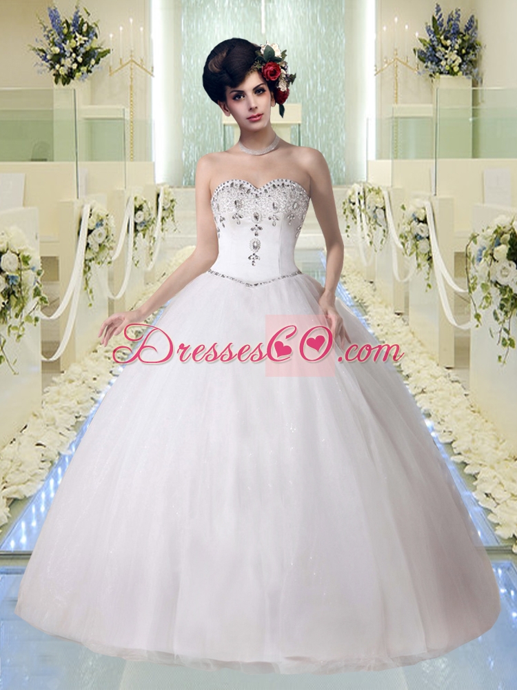 Fashionable Ball Gown Beading Wedding Dress for