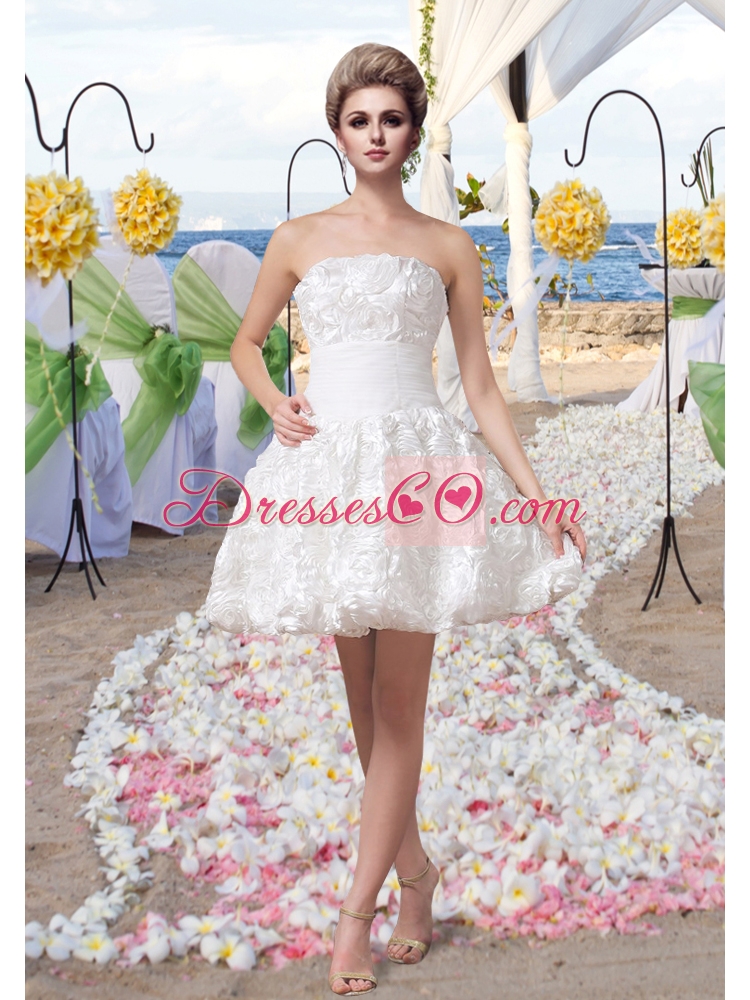 Pretty Princess Mini Length Beautiful Wedding Dress for Beach