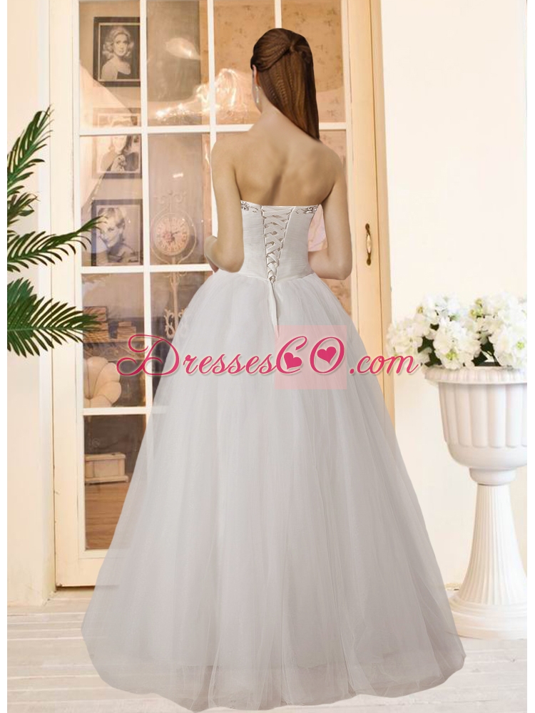 Pretty A Line Wedding Dress with Beading