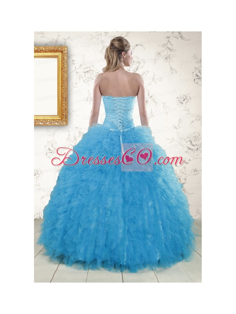 Beading Quinceanera Dress in Baby Blue