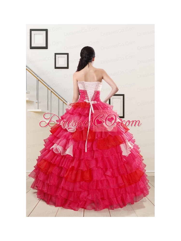One Shoulder Quinceanera Dress in Multi Color