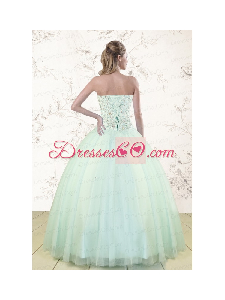 Light Blue  Cheap Quinceanera Dress with   Beading
