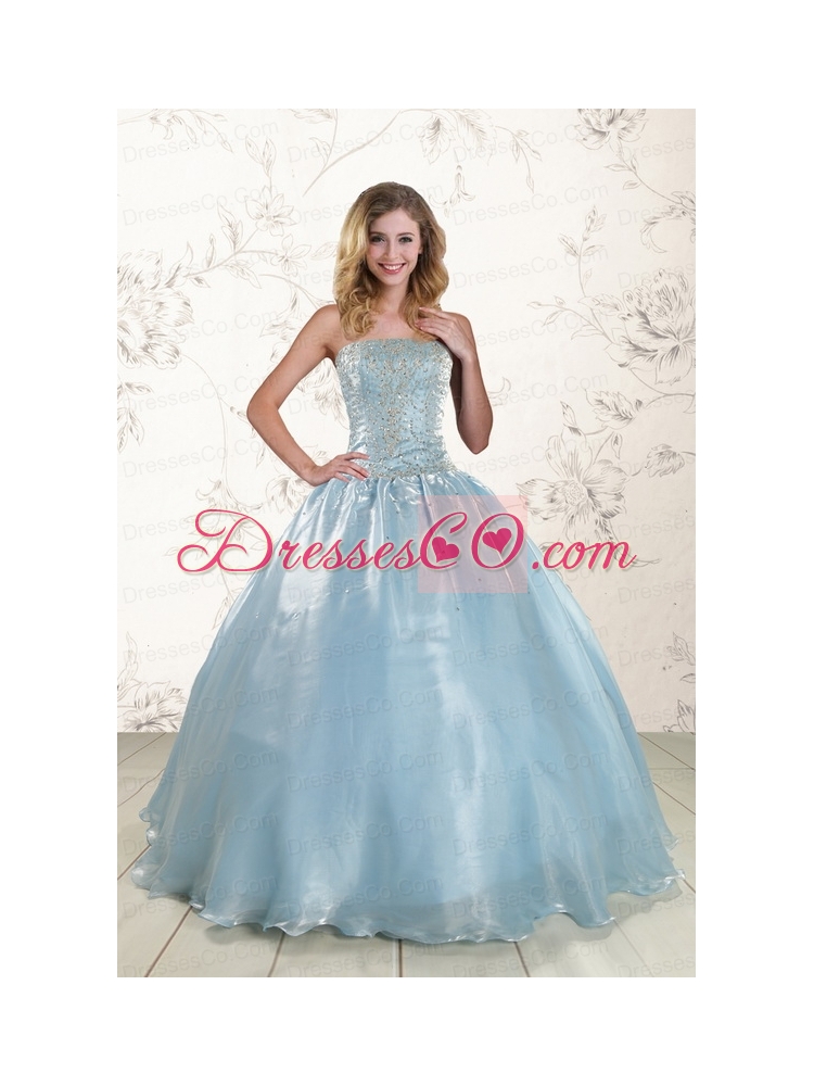 Classic  Beading Quinceanera Dress with   Strapless