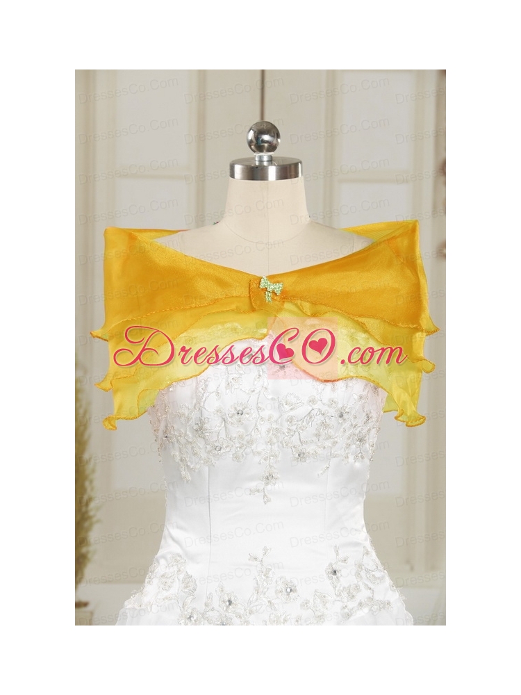 Classic Yellow  Quinceanera Dress with Strapless