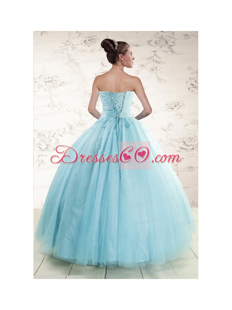 Elegant Beading  Quinceanera Dress in Baby Blue