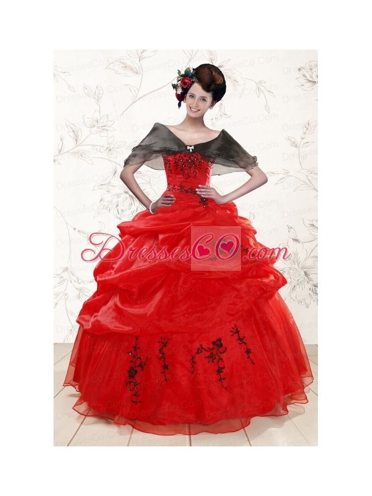 Elegant Red Quinceanera Dress
