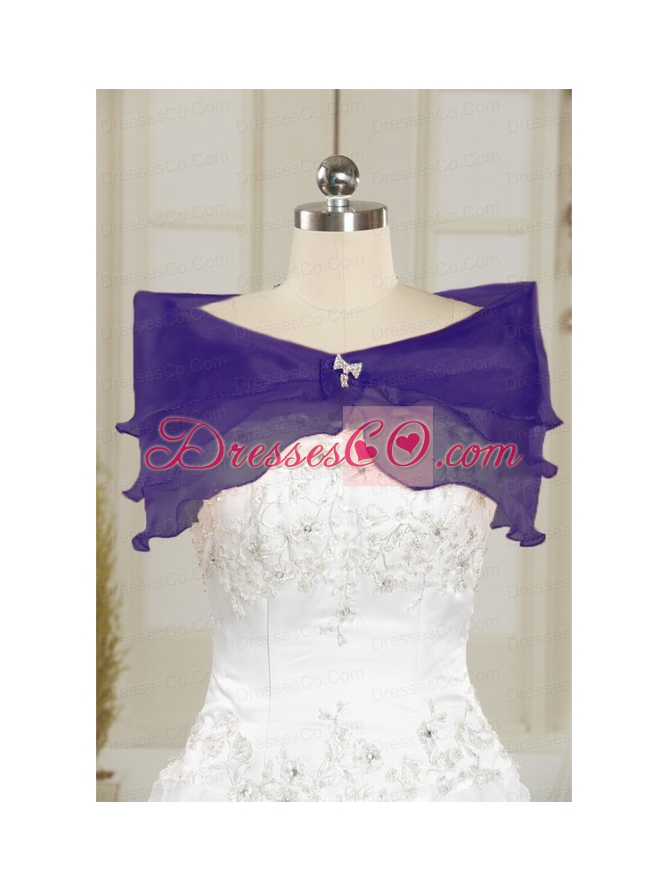 Pretty Purple Quinceanera Dress  with Appliques