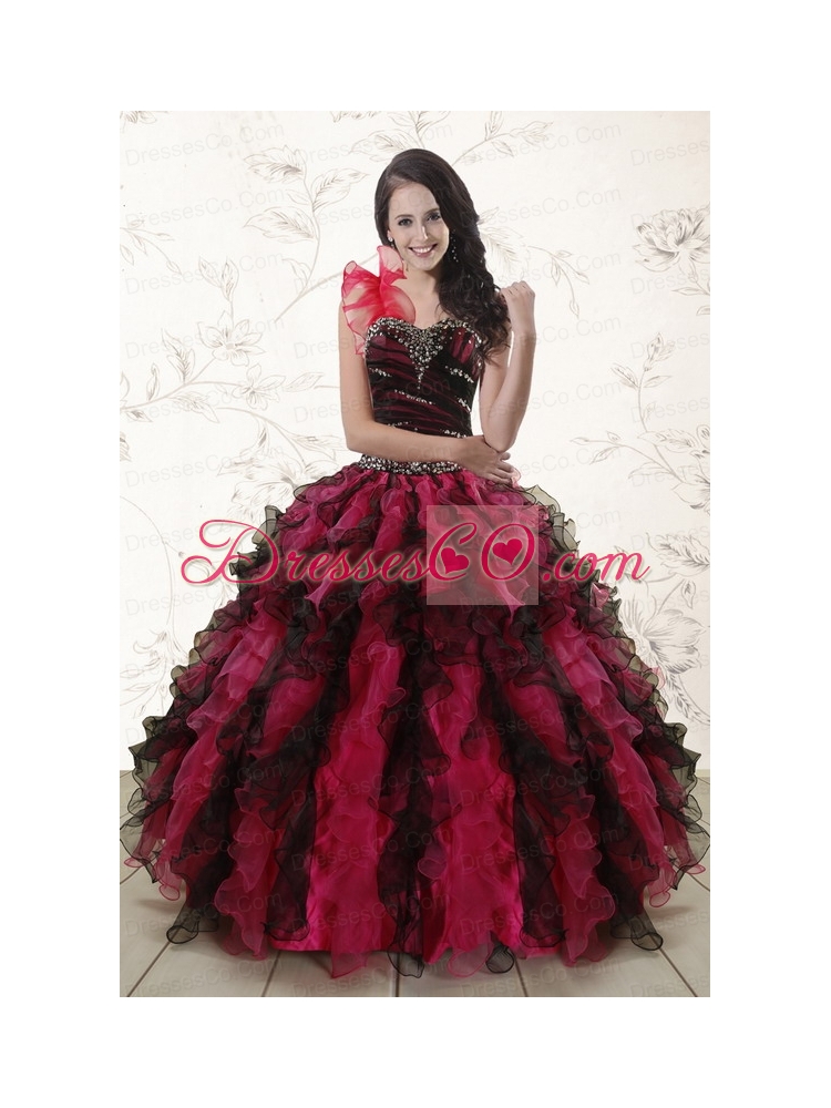 Latest Multi Color  Quinceanera Dress with   Sweetheart