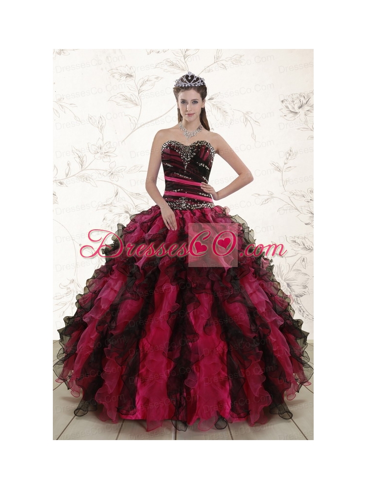 Latest Multi Color  Quinceanera Dress with   Sweetheart