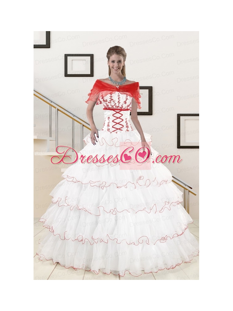 The Latest Ruffeld Layers  Quinceanera Dress  with Appliques