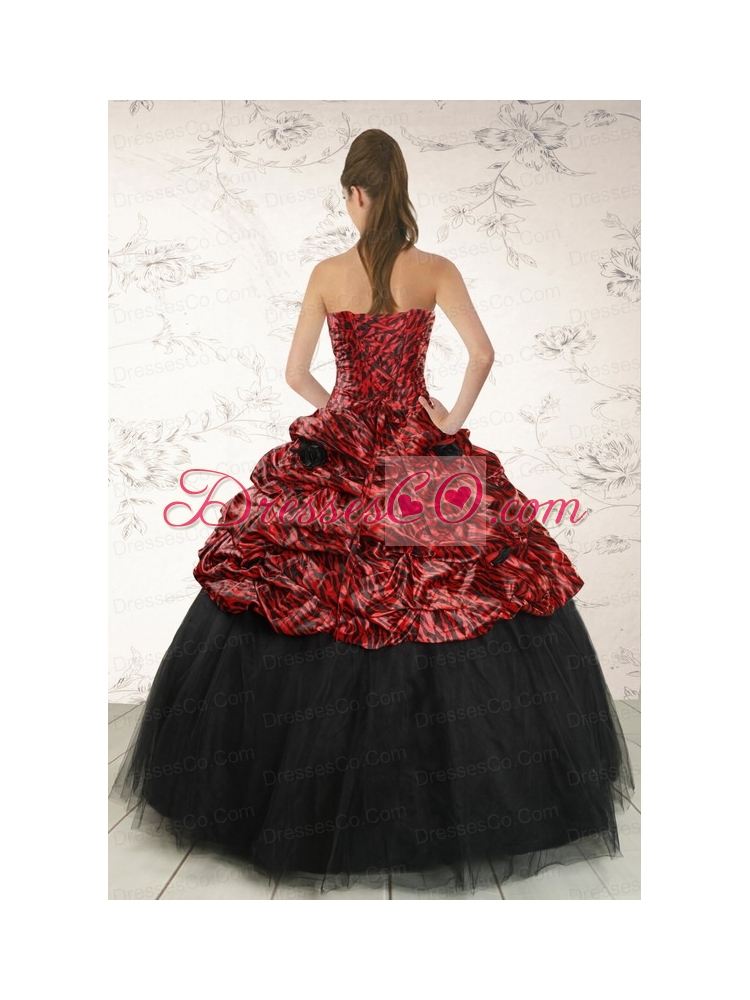 Print Ball Gown Leopard Quinceanera Dress in   Multi Color